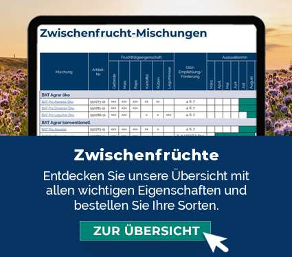 Zwischenfruchtmischungen bequem online bestellen bei myAGRAR – plus wertvolle Tipps für Ihre Fruchtfolge! Zwischenfruchtmischungen bequem online bestellen bei myAGRAR – plus wertvolle Tipps für Ihre Fruchtfolge!
