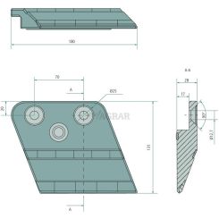 GRANIT ENDURANCE CARBIDE Verschlei&szlig;st&uuml;ck TCS-BOR28-131-C1