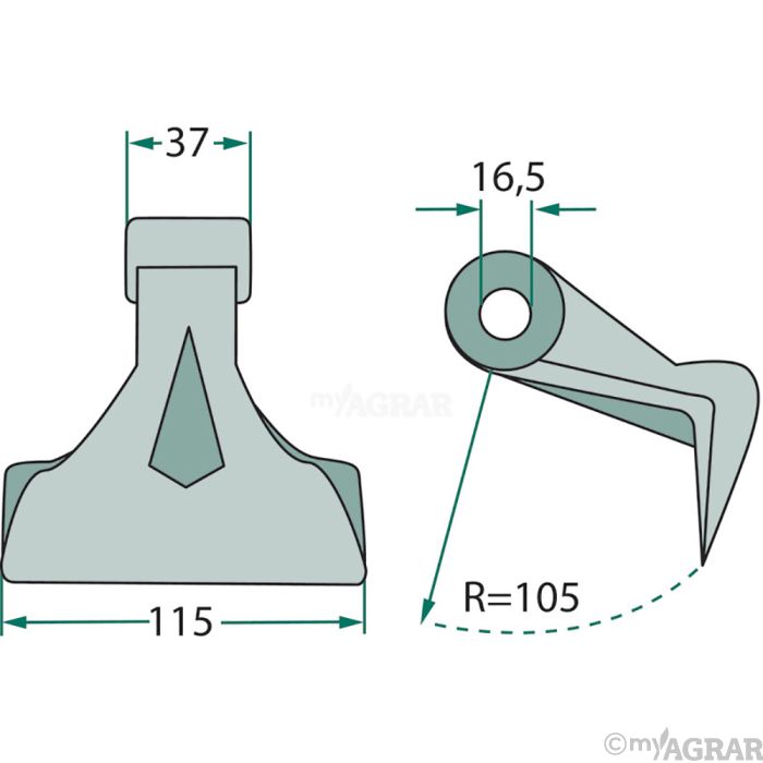 Hammerschlegel F. Kuhn/Nobili | Mähwerksmesser Hammerschlegel F. Kuhn/Nobili | Mähwerksmesser