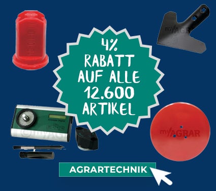4% Rabatt auf alle 12.600 Artikel im Bereich Agrartechnik