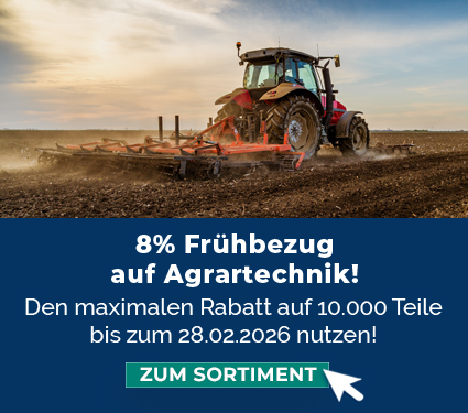 8% Agrartechnik auf 10.000 Teile