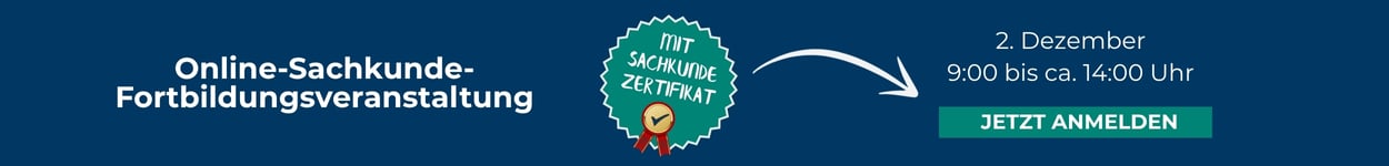 Einladung Online-Sachkunde-Fortbildungsveranstaltung am 2. Dezember 2025
