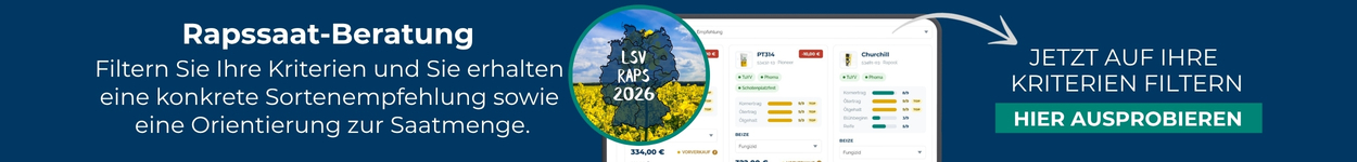 Ihre Rapssorte mit Ihren Kriterien