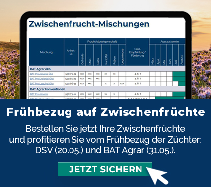 Jetzt Fr&uuml;hbezug auf Zwischenfr&uuml;chte sichern!