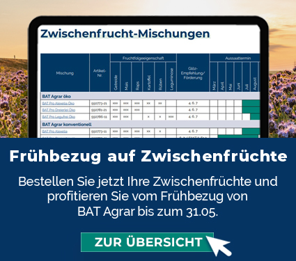 Jetzt Fr&uuml;hbezug auf Zwischenfr&uuml;chte sichern!