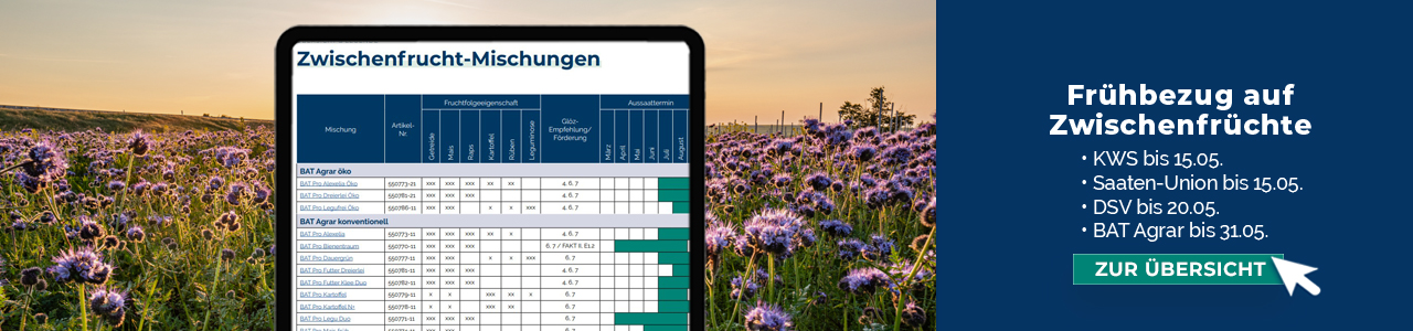 Zwischenfrüchte online kaufen bei myAGRAR! Außerdem finden Sie hier praxisorientierte Fachinformationen.